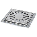 Aquaberg renovatieput met RVS rooster inbouwhoogte 8mm 100x100mm RP10